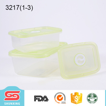 o plástico do produto comestível mantem recipientes quadrados pequenos do quadrado fresco da caixa para a cozinha